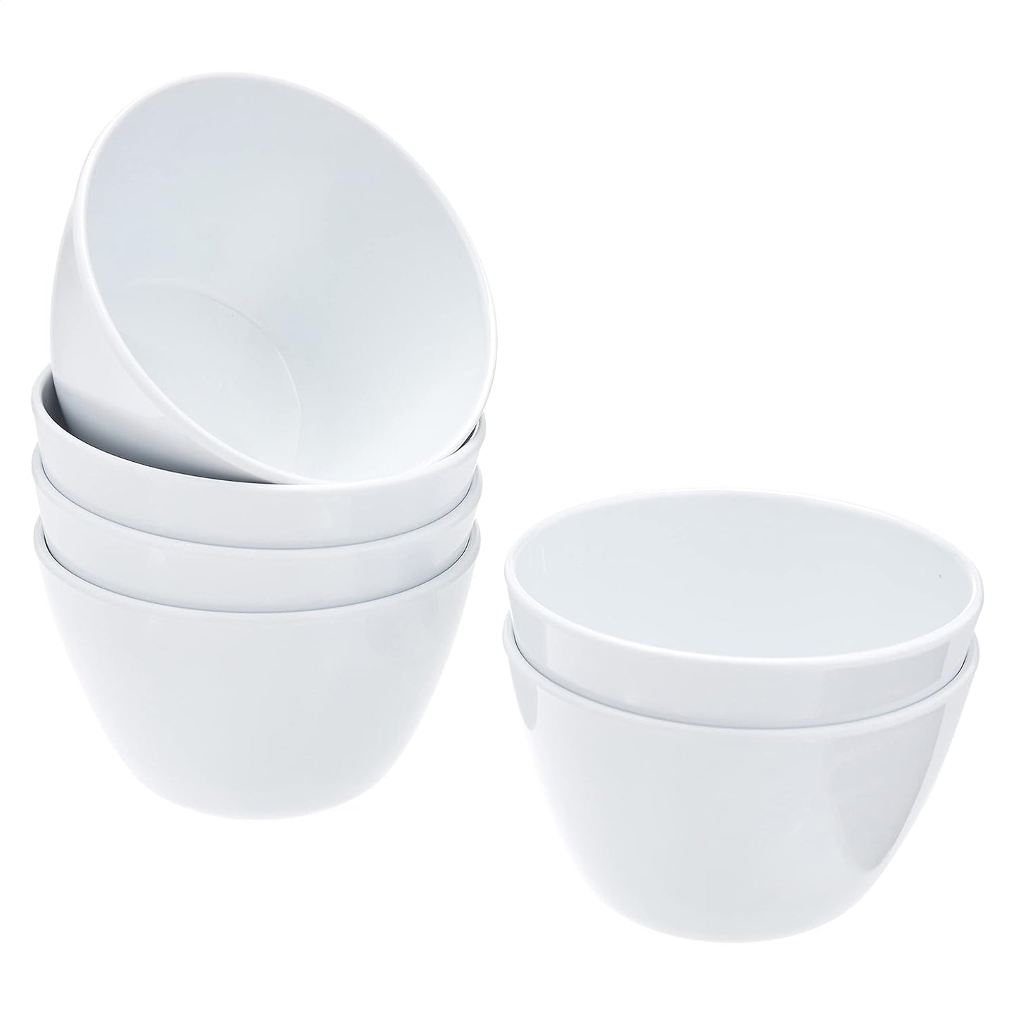 Amazon Basics Mixing Bowls with Lids, Nesting Melamine Serving Bowls, Non-Slip Base, BPA Free, Dishwasher Safe, 5 Sizes, Hydrangea Floral, Set of 10