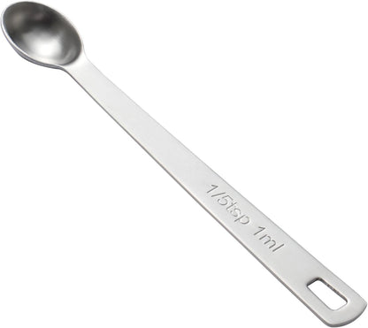 2PCS 1/8 Teaspoon(1/8tsp, 0.625 ml, Dash) Single Tiny Measuring Spoon, Small Individual Stainless Steel Measure Spoons Only