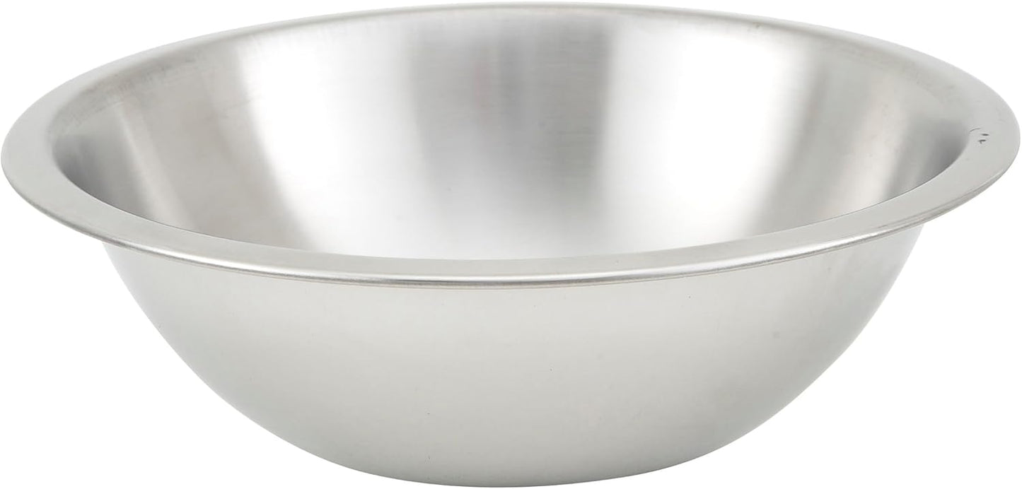 Winco 8 Quart Heavy-Duty Stainless Steel Mixing Bowl with Non-Slip Base