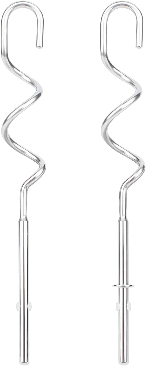6 Pcs Hand Mixer Beater Attachments for KitchenAid Hand Mixers KHM3 KHM5 KHM7 KHM9, Stainless Steel Hand Mixer Beaters, Whisk, Blending Rod and Dough Hooks
