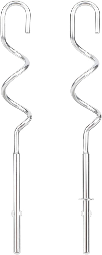 6 Pcs Hand Mixer Beater Attachments for KitchenAid Hand Mixers KHM3 KHM5 KHM7 KHM9, Stainless Steel Hand Mixer Beaters, Whisk, Blending Rod and Dough Hooks