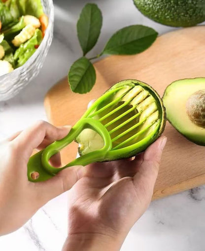 Avocado Cutter Tool - 3-in-1 Avocado Slicer and Pitter, 3.97" long x 2.28" Perfect for Mashing and Making Guacamole (Green)