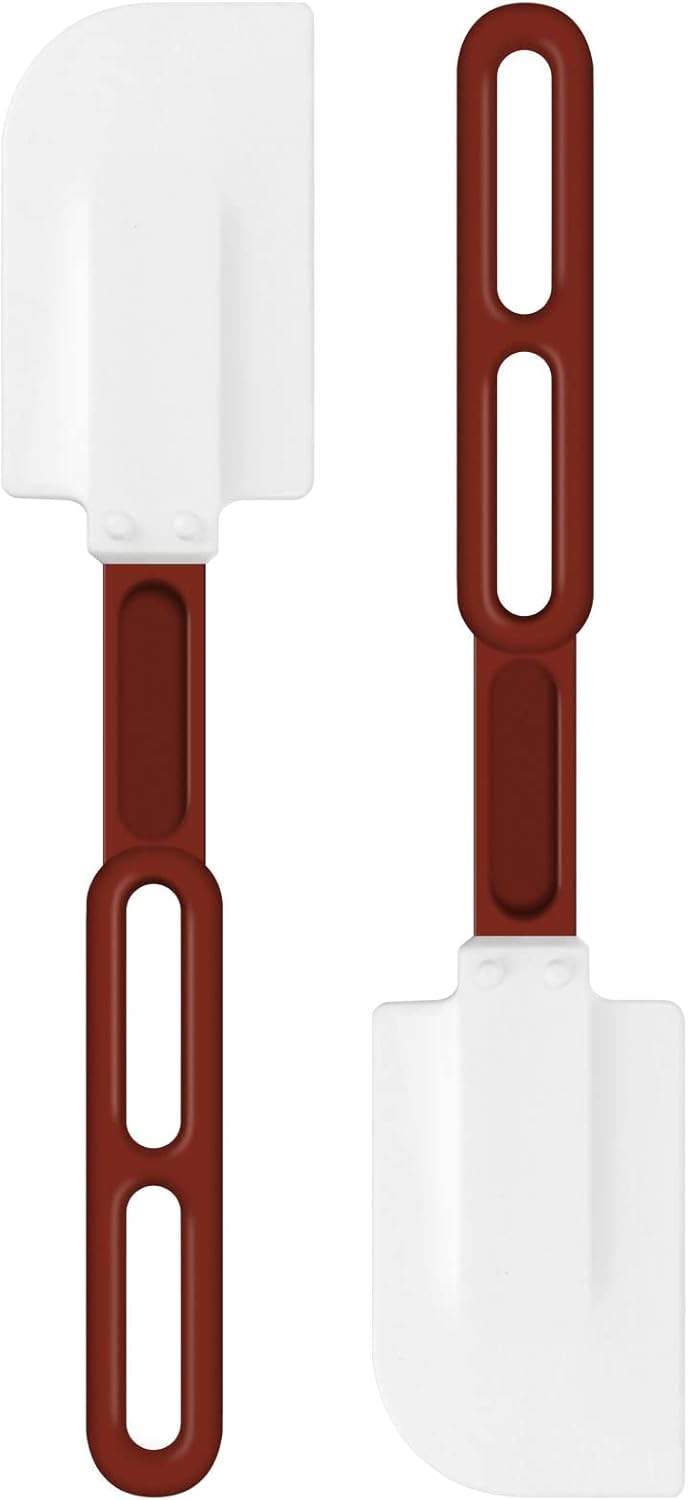 High-Temp Silicone Spatulas, 10'' Commercial Spatula 500°F Heat-Resistant Non-Stick Silicone Scraper, Set of 2 (10-Inch, NSF)