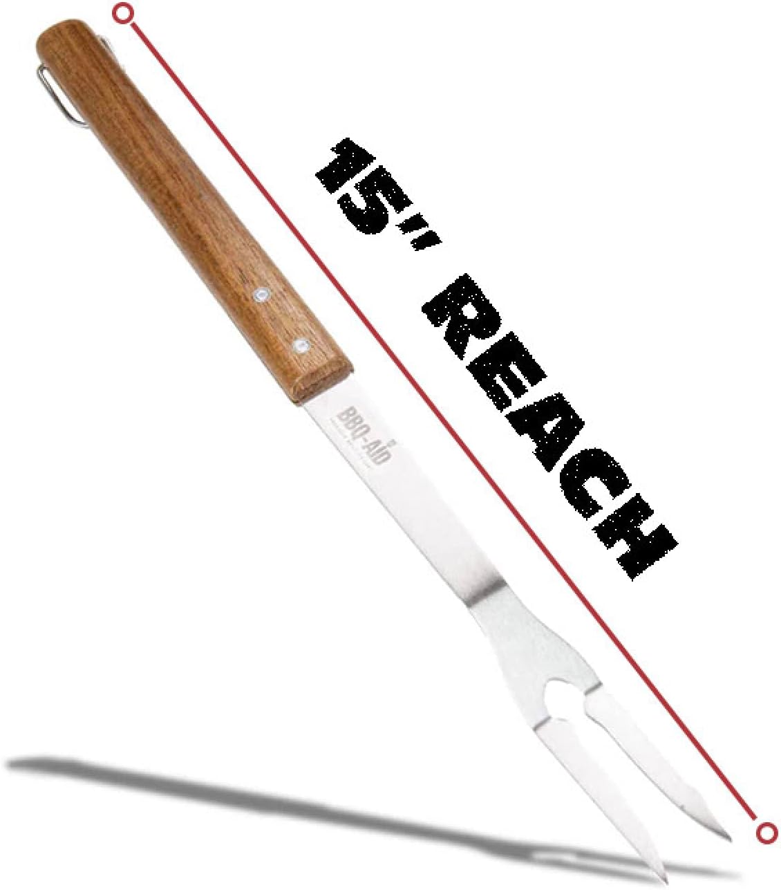 BBQ-AID Pro BBQ Tongs for Grill - 17" Professional Grade Barbecue Tongs for Cooking- Solid & Sturdy - Built with 304 Grade Stainless Steel and Acacia Wood - Heavy Duty Built to Last Kitchen essential.