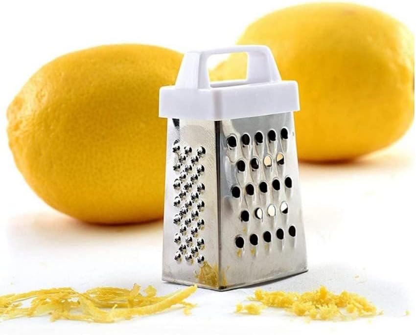 Mini Garlic Grater, Stainless Steel Cheese Ginger Vegetable Spices Small Grater for Kitchen, Black (Black)