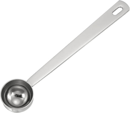 uxcell Measuring Spoon, 15ml Long Handle Table Scoop Teaspoon Coffee Scoop Spoon for Ground Coffee Tea Sugar Cooking Baking, Black