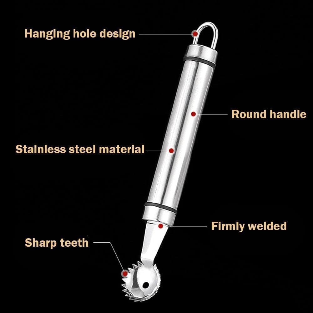 Stainless Steel Strawberry Huller and Tomato Stem Corer Tool Cherry Tomatoes Stem Remover, Dishwasher Safe Fruit and Vegetable Corers (Silver)