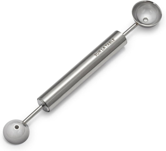 Sur La Table Stainless Steel Dual Melon Baller, Silver