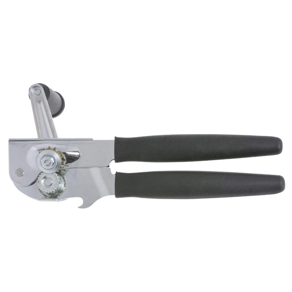 HUBERT Manual Can Opener Stainless Steel Easy Crank-Style - 8 1/4"L x 2 1/4"W x 4 3/10"H