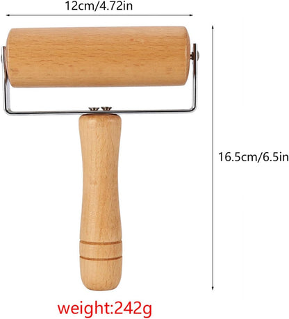 Small Rolling Pin, Pizza Dough Roller, Non Stick Wood Pastry Roller, Kitchen Wooden Rolling Pins for Baking Cooking Cookie Bread Tortilla Dumpling Fondant Clay (Style 2)