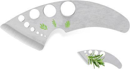 9-Hole Herb Stripper Tool, Stainless Steel Leaf Stripper for Kale, Rosemary, Basil, Thyme, Collard Greens – Ergonomic Kitchen Gadget with Blade Guard, Dishwasher Safe