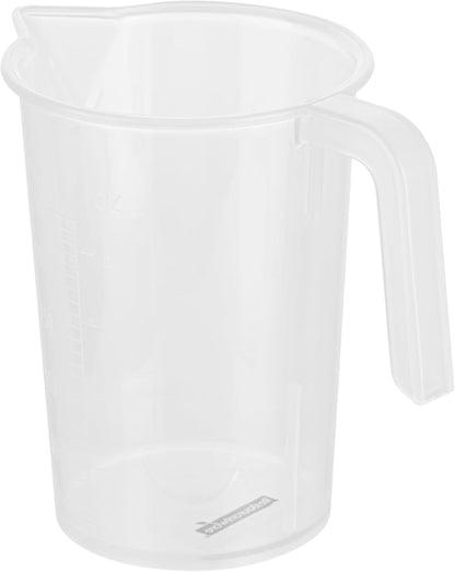 Restaurantware Measuring Cup, 8 Ounce Pack of 1 Conical Spout Liquid Scaling Vessel Embossed Ml and Oz Graduations, Clear Plastic Measuring Cup with Handle, For Cooking Baking For Oil Flour
