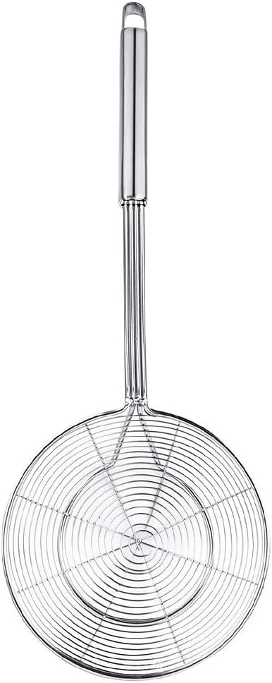 Spider Strainer Skimmer, Swify Stainless Steel Asian Strainer Ladle Frying Spoon with Handle for Kitchen Deep Fryer, Pasta, Spaghetti, Noodle, 5.5 Inch