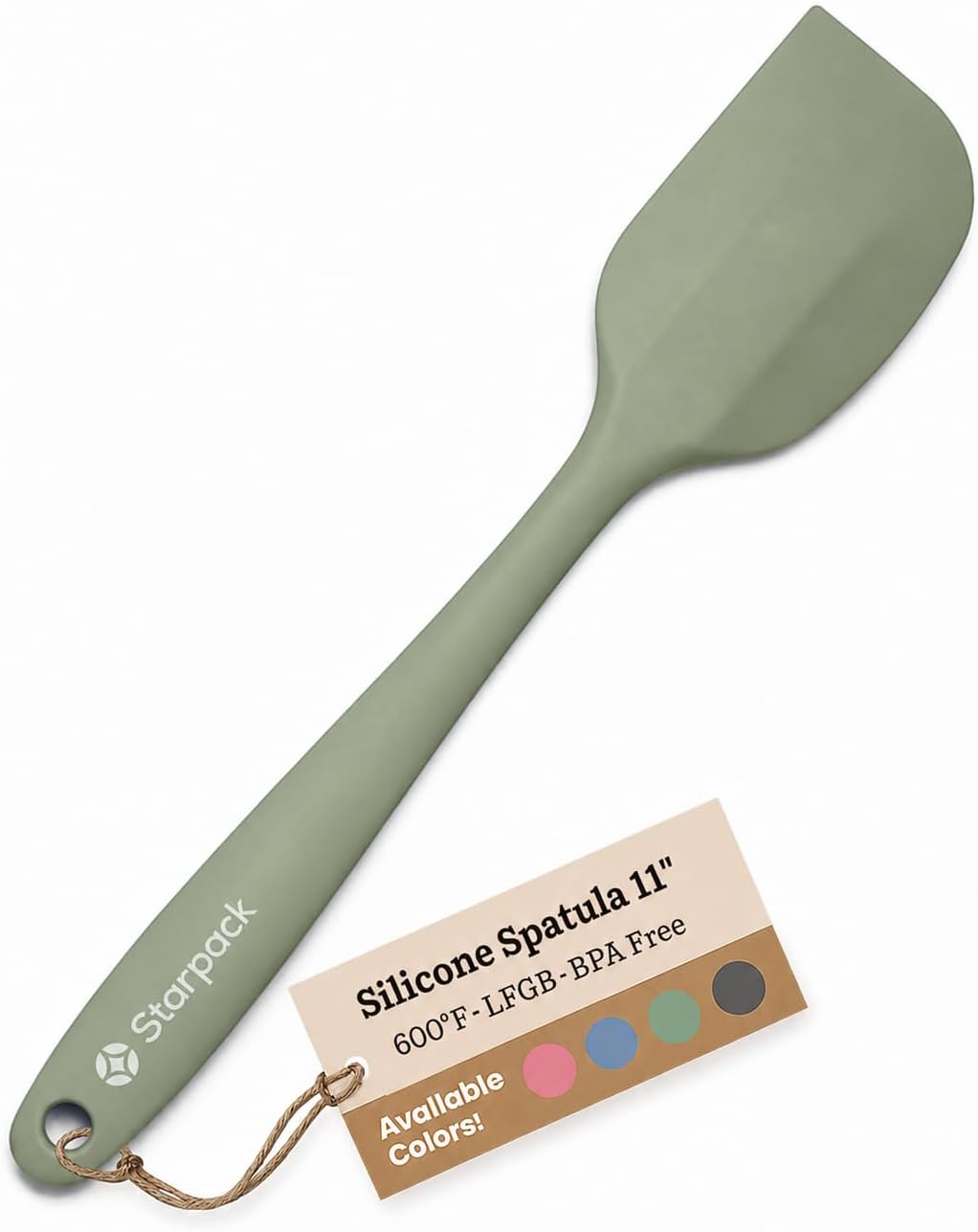 Starpack 'Scrape and Stir' Silicone Rubber Spatula Set (4-Piece) - LFGB Non Toxic, 600°F Heat Resistant, BPA-Free, One-Piece Kitchen Baking Spatulas - Dishwasher Safe for Nonstick Cookware Earthy Pink