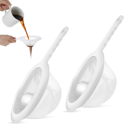 2 PCS Ultra Fine Mesh Strainer, 120 Mesh Plastic Strainer with Handle, Nylon Strainers Fine Meshes, Kitchen Strainer for Juicing with Handle for Coffee Soy Milk Juice Tea