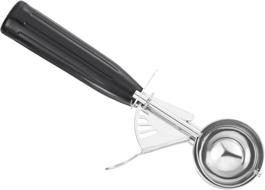 PATIKIL 3/4 Ounce Ice Cream Scoop with Trigger, Stainless Steel Portion Cookie Scoop with Thumb Trigger for Cookie Dough Cupcake Batter Baking, Purple 22ML