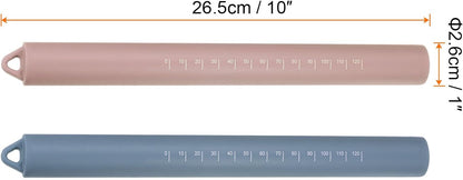 HARFINGTON Silicone Rolling Pin 10" Silicone Surface Non-Stick Stainless Steel Inner Core Dough Roller Kitchen Roller for Baking Pastry Pizza Fondant Bread, Green