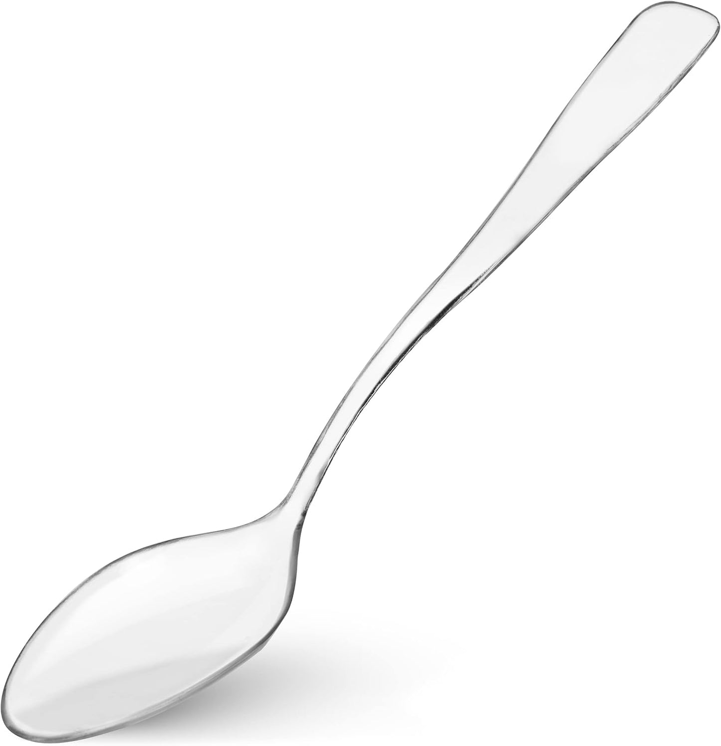Loreso Plastic 50CT Mini Clear Dessert Spoons For Miniature Dessert Cups, Tasting Party, Sampling, Ice Cream, Small Catering Supplies - Reusable BPA Free Pack of 50