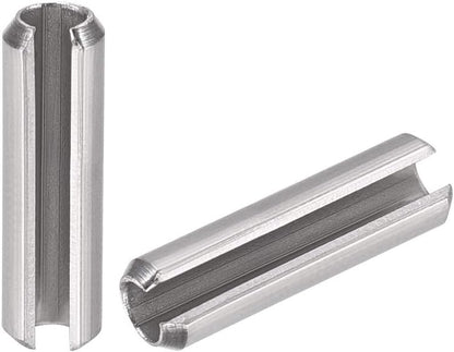uxcell Slotted Spring Pin - M4 x 30mm 304 Stainless Steel Split Spring Roll Dowel Pins Plain Finish 20Pcs
