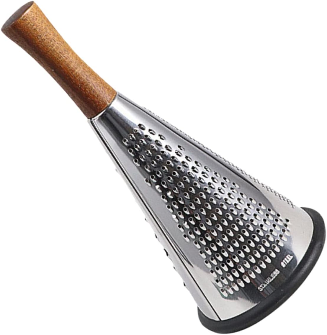 Kitchen Grater Cheese Grater with Handle Carrot Peeler Veggie spiralizer Manual Mandoline Slicer Cheese Slicer Cucumber Slicer Cone-Shaped Cheese Grater Truffle Wood Vertical