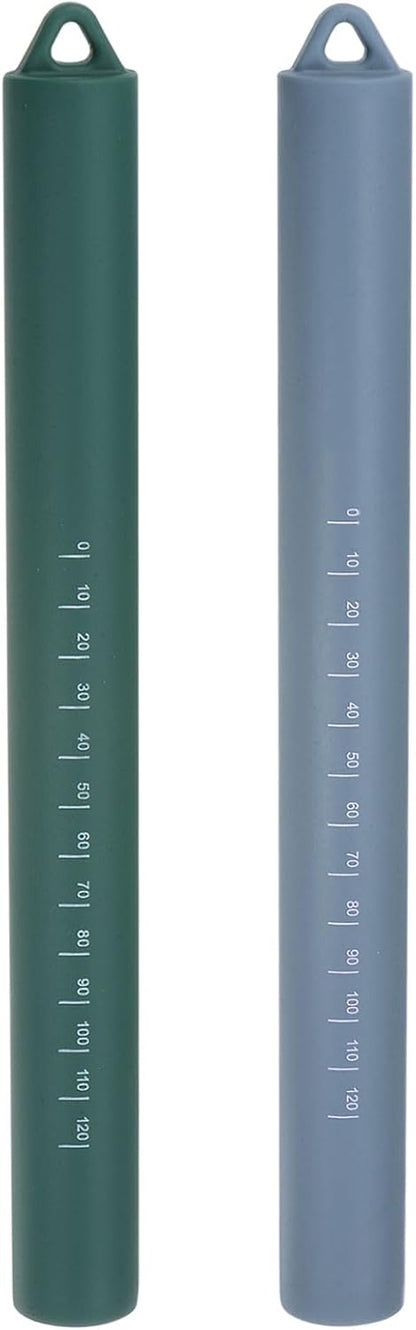 HARFINGTON Silicone Rolling Pin 10" Silicone Surface Non-Stick Stainless Steel Inner Core Dough Roller Kitchen Roller for Baking Pastry Pizza Fondant Bread, Green