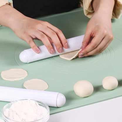 Growtail Rolling Pin Fondant Cake Dough Roller Plastic Non-stick Kitchen Rolling Pin for Cake Bread Set of 2