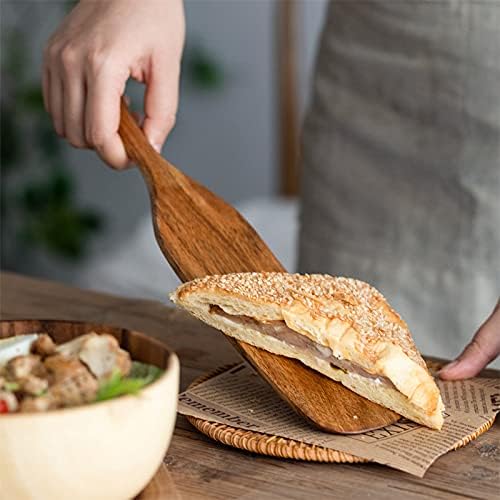 Skinny Spurtle for Sourdough Starter, Mixing,Reaching Bottom of Jars,Dough Whisk,Long Handle Wooden Spatula, Spurtles Kitchen Tools for NonStick Cookware