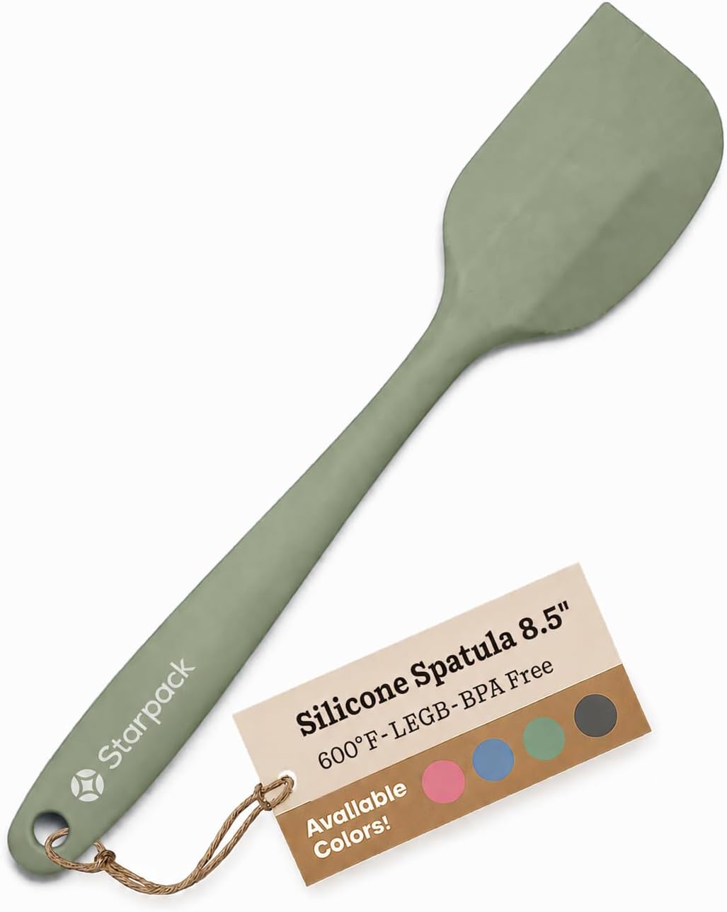 Starpack 'Scrape and Stir' Silicone Rubber Spatula Set (4-Piece) - LFGB Non Toxic, 600°F Heat Resistant, BPA-Free, One-Piece Kitchen Baking Spatulas - Dishwasher Safe for Nonstick Cookware Earthy Pink