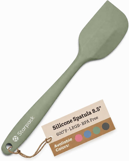 Starpack 'Scrape and Stir' Silicone Rubber Spatula Set (4-Piece) - LFGB Non Toxic, 600°F Heat Resistant, BPA-Free, One-Piece Kitchen Baking Spatulas - Dishwasher Safe for Nonstick Cookware Earthy Pink
