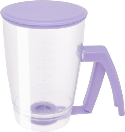 Pancake Batter Dispenser, Kitchen Must Have Tool for Pancakes, Cupcake, Waffle, Cupcake & Crepe, Batter Separator Maker with Measuring Label and Squeeze Handle, Baking Supplies for Griddle