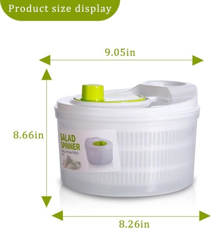 Capacity 3L Salad Spinner Vegetable Washer Fruit Veggie Bowl Collapsible Salad Spinner with Lid Veggie Dryer Set for Kitchen Tools of Lettuce Dryer Salad Shooter Small Salad Spinner
