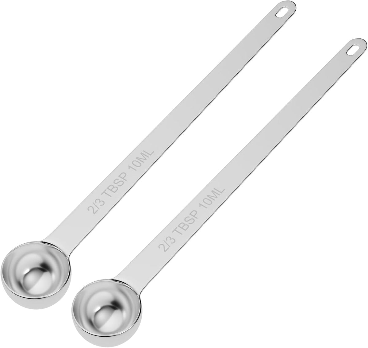 2PCS 1TSP(5ml) Extra Long Handle Measuring Spoon, 18/8 Stainless Steel