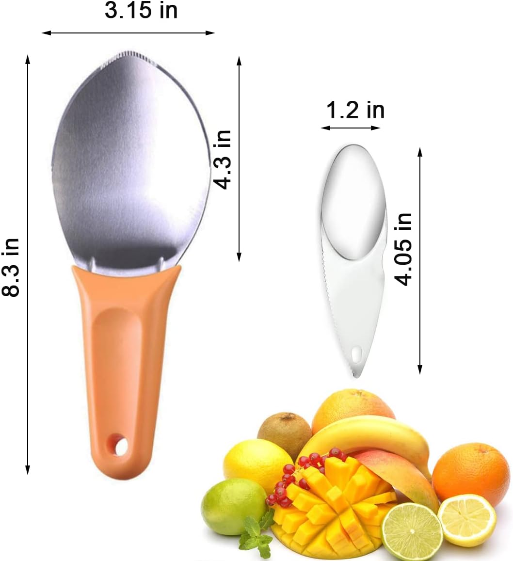 Mango Slicer Cutter Peeler Corer,Kiwi Slicer,Mango and Kiwi Splitter Divider Cuber Corer Remover,Watermelon Cutter Tool,Kitchen Tools for Making Fruit Salad