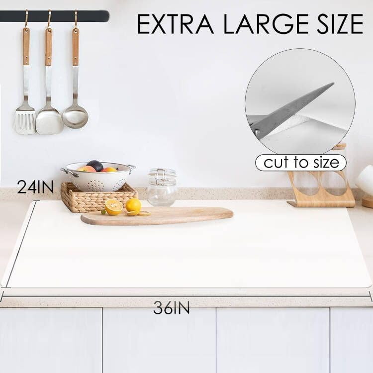 Standard Silicone Mat,Black Baking Mat-Food Grade Kids Dinner Table Placemat Non Slip Counter Mat with Raised Edges Heat Resistant Mat for Air Fryer Nonstick Pastry Dough Mat(1 Pack 23.6'' x 15.7'')