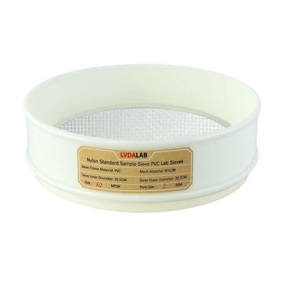 PVC Nylon Lab Sieve 80 Mesh(0.2mm), LVDALAB 7.9Inch(20cm) Diameter Sample Sifter Strainer for Industrial Lab Home
