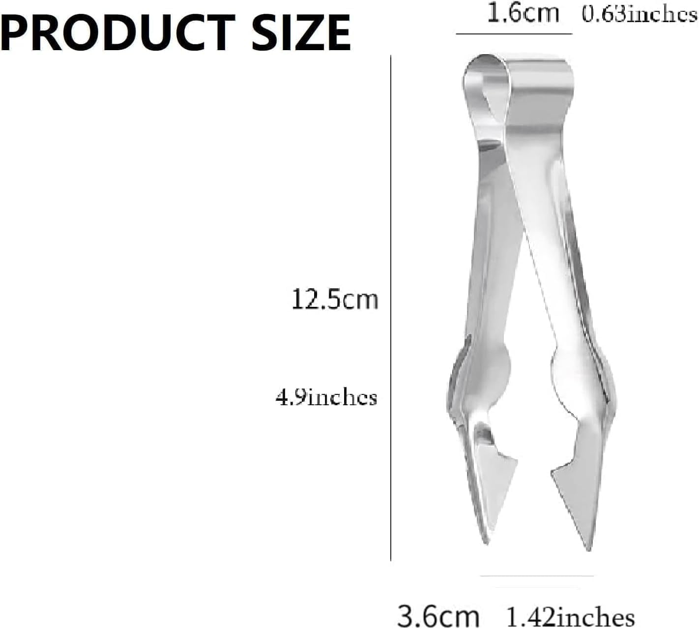 2Pcs Multi-Functional Fruit & Vegetable Stem Remover Clip, Strawberry Huller, Pineapple Eye Remover, Kitchen Gadget, Silver Stainless Steel Handle
