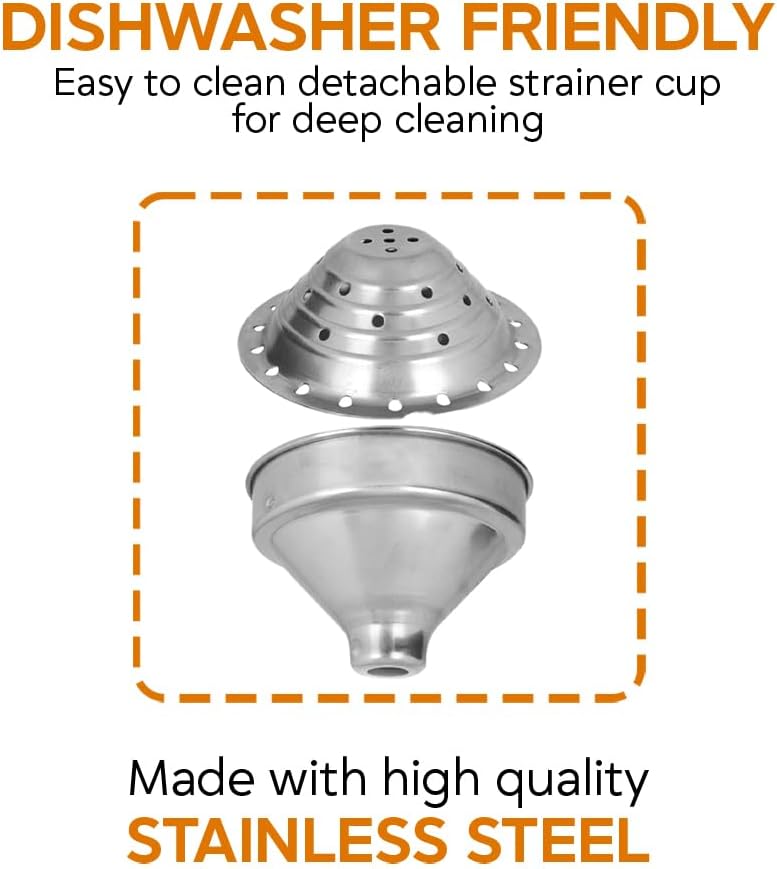 Cast Iron Juicer, Easy to Clean Heavy-Duty Manual Citrus Juicer, Manual Citrus Hand Press with a Stainless Steel Cup, Pomegranate, Orange Lemon Squeezer for Home Kitchens & Restaurants