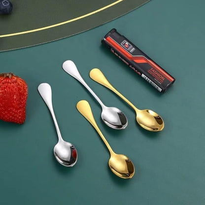Wesdxc56 Demitasse Espresso Spoons, Mini Coffee Spoon, 4.7 Inches Stainless Steel Small Spoons for Dessert, Set of 6
