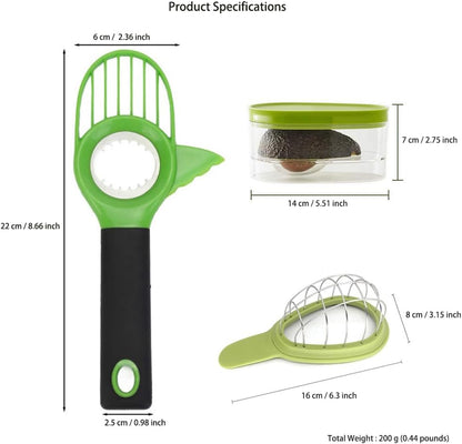 Upgraded Avocado Slicer Tool with Handle, 3-in-1 Avocado Cutter Slicer and Pitter, Avocado Peeler 3 in 1 Avocado Slicer for Kitchen Restaurant (Only Avocado Slicer)
