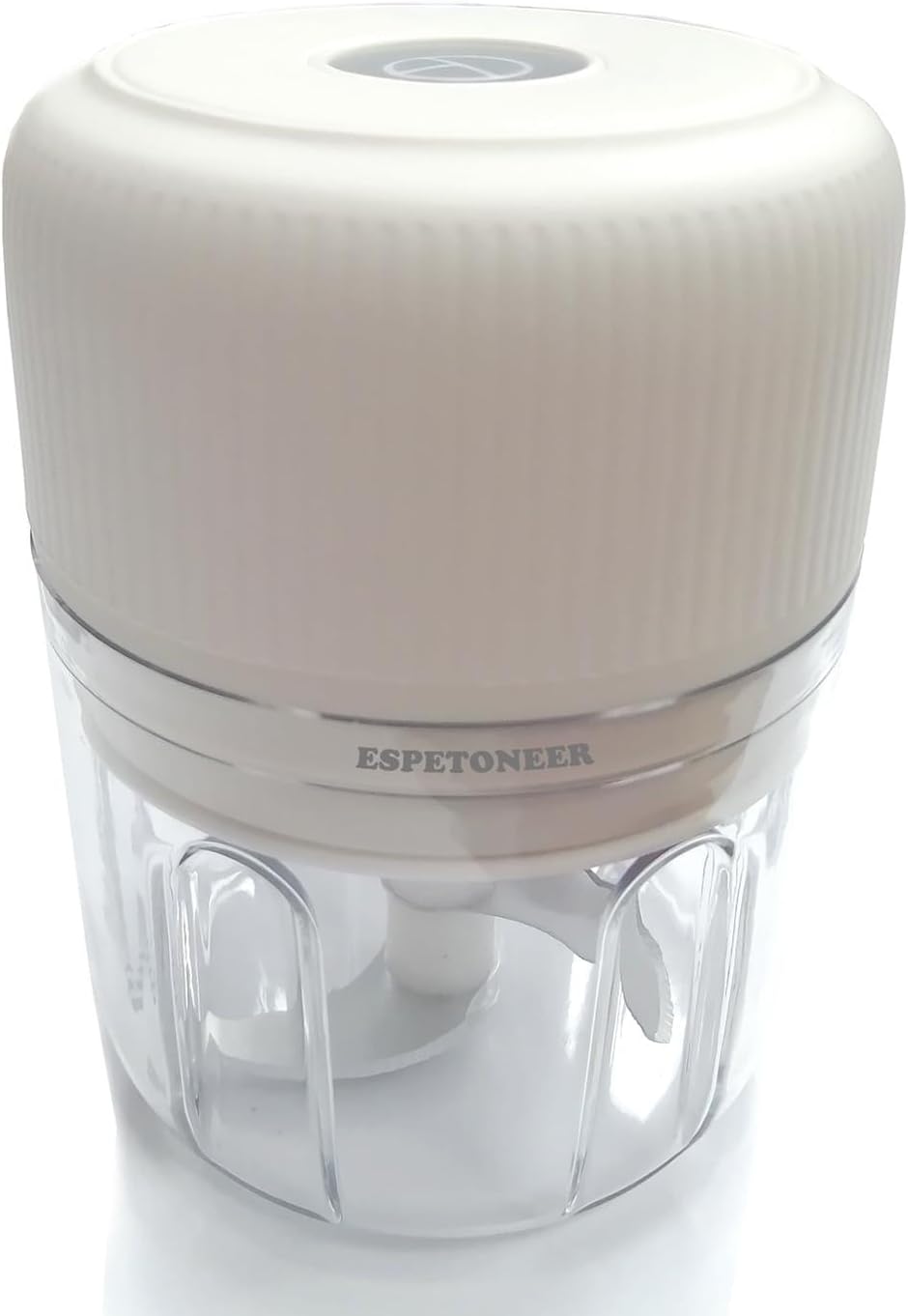 Electric Garlic Chopper , Cordless USB Chargeable Mini Food Processors 250ML (White)