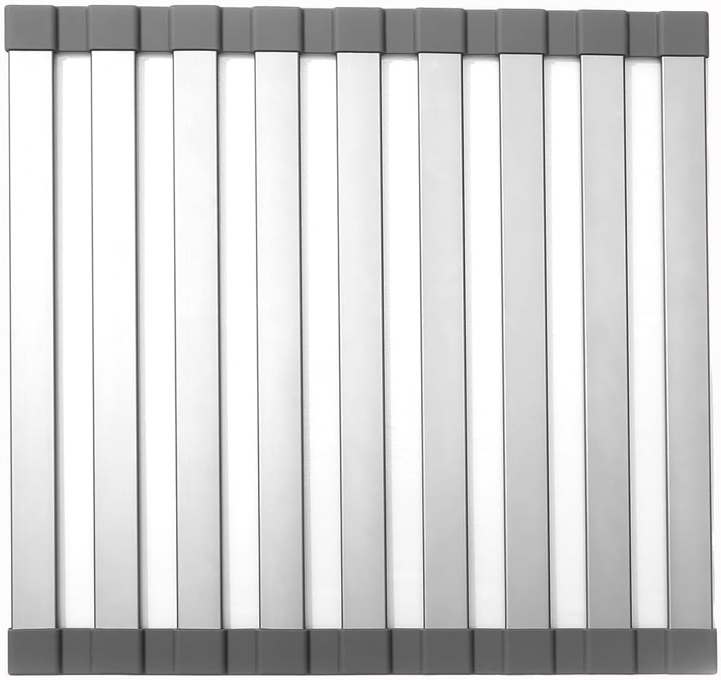 Mistifi Sink Drying Rack Over-The-Sink Dish Drying Rack – Expandable & Adjustable Stainless Steel Rack, Space-Saving Countertop Organizer