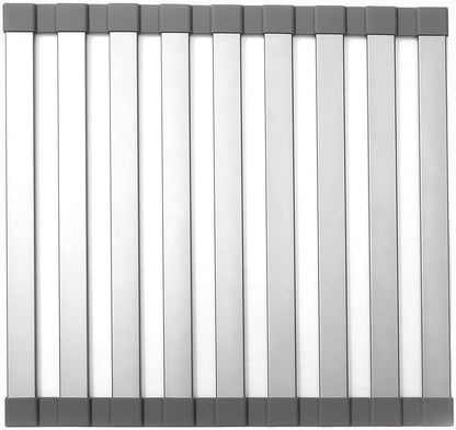 Mistifi Sink Drying Rack Over-The-Sink Dish Drying Rack – Expandable & Adjustable Stainless Steel Rack, Space-Saving Countertop Organizer