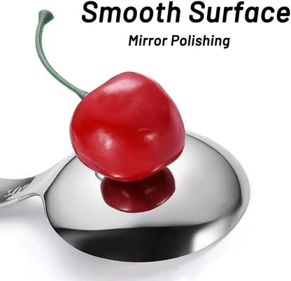 5 Pack Short Handle Scoops for Containers - Stainless Steel Small Scoops for Salt Sugar Coffee Tea Dessert (Gold)