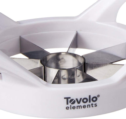 Tovolo Apple Slicer Corer Cutter Wedger Divider Ultra Sharp Stainless Steel Blades & Ergonomic Rubber Grip Handle One Red