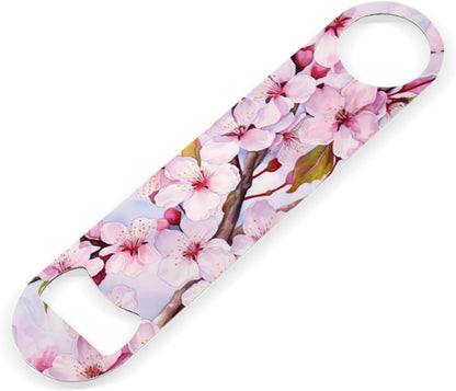 2 PACK Beer Bottle Opener, Stainless Steel Flat Bottle Openers,7 inch Metal Decor,Pink And Gold Marble