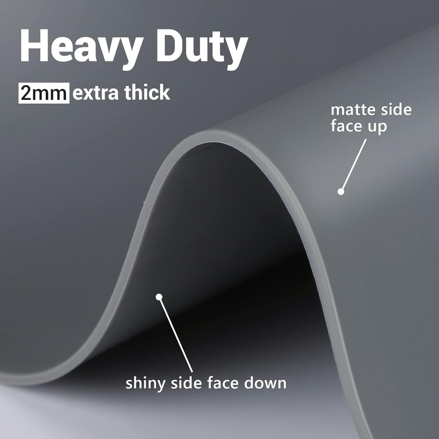 Ewen 35.6x23.5in 2mm Silicone Mats for Kitchen Counter, Thick Heat Resistant Silicone Mat, Extra Large Non-Stick Pastry Mat Glass Top Stove Cover Countertop Protector for Baking Coffee Bar Translucent