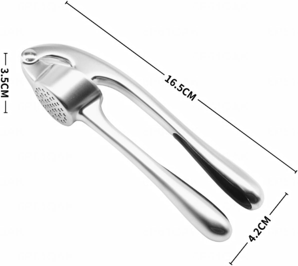 Heavy Duty Zinc Alloy Garlic Press & Mincer - Professional Rust-Proof Crusher for Garlic, Ginger and Nuts - Ergonomic Easy Squeeze Kitchen Gadget