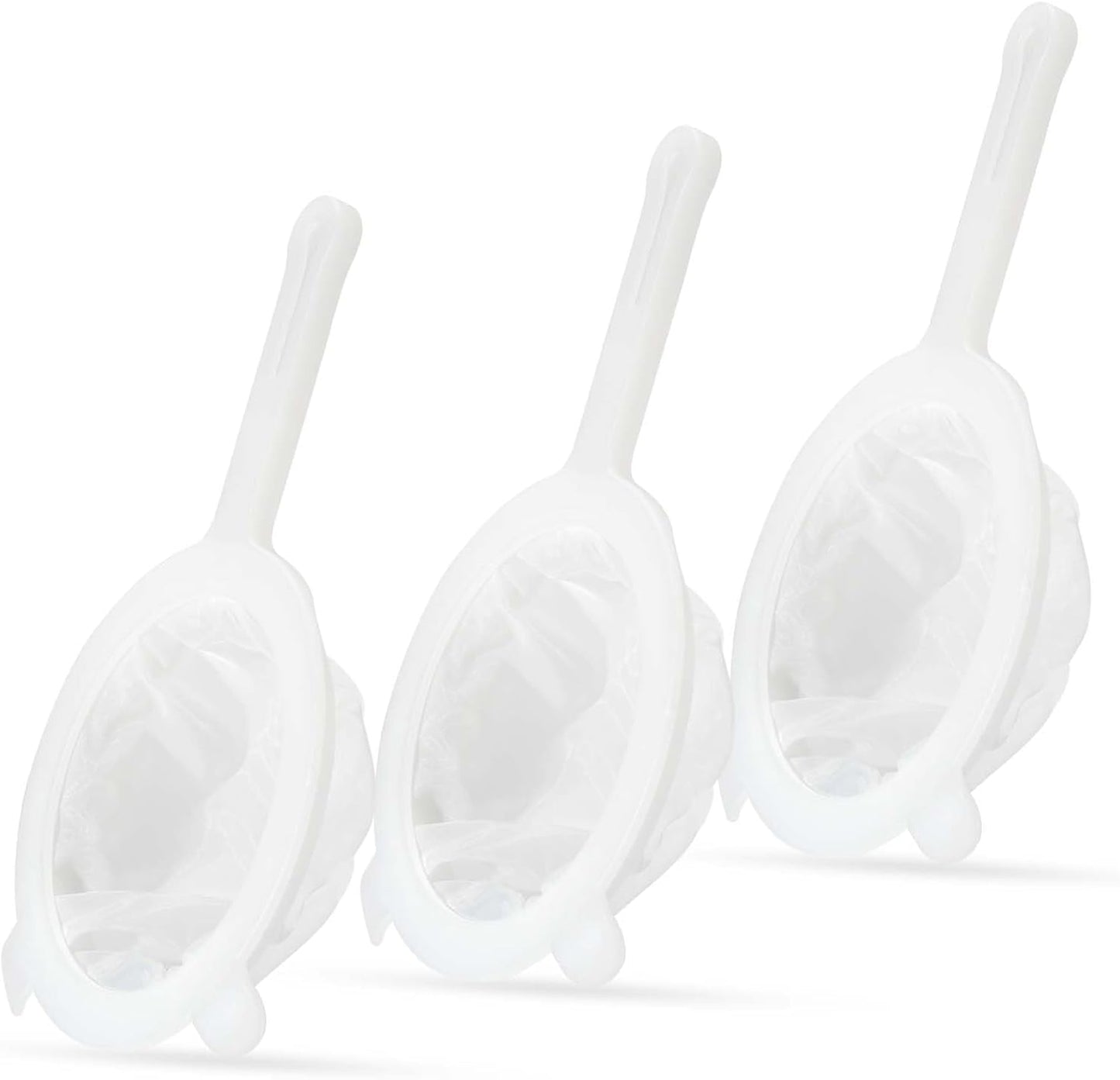 Premium Multi-Mesh Strainer Set, 4 Pack - 100/200/300/400 Mesh, Nylon & Plastic Fine Mesh Sieve for Tea, Coffe, Nut Milk, Juice, Broth, Smoothies, Reusable & Easy to Clean, Durable,Dishwarer Safe