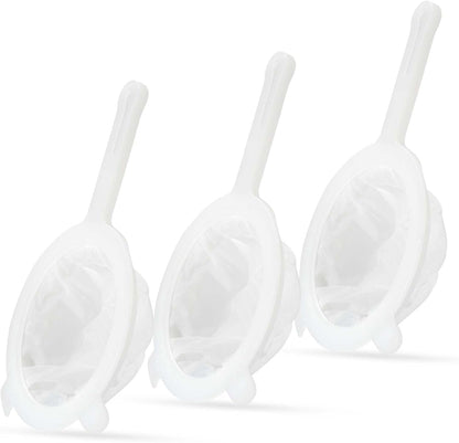 Premium Multi-Mesh Strainer Set, 4 Pack - 100/200/300/400 Mesh, Nylon & Plastic Fine Mesh Sieve for Tea, Coffe, Nut Milk, Juice, Broth, Smoothies, Reusable & Easy to Clean, Durable,Dishwarer Safe