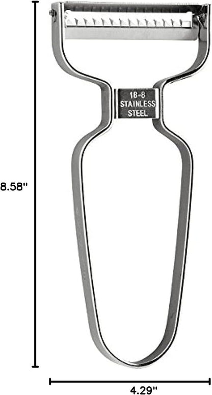 SharpPeel Stainless Steel Julienne Vegetable Peeler – Super-Sharp Blade Matchstick-Sized Veg Strips